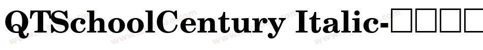 QTSchoolCentury Italic字体转换